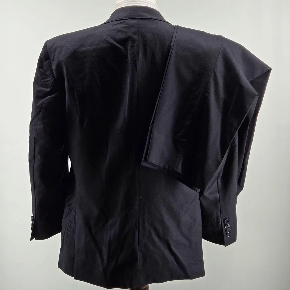 Ermenegildo Zegna Suit Jacket Mens 42 Navy Classic Fit Wool Viscose 2 Piece